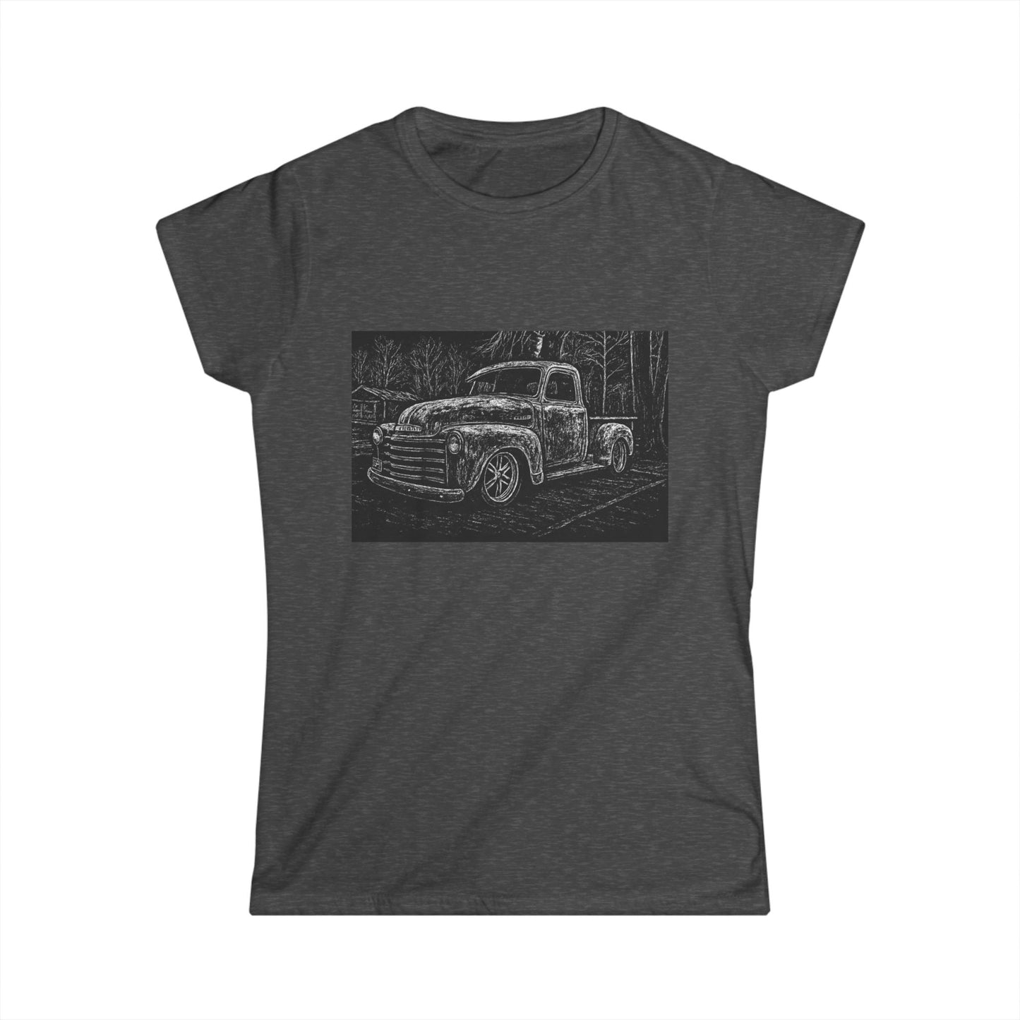Vintage Pickup Truck with Background Tee