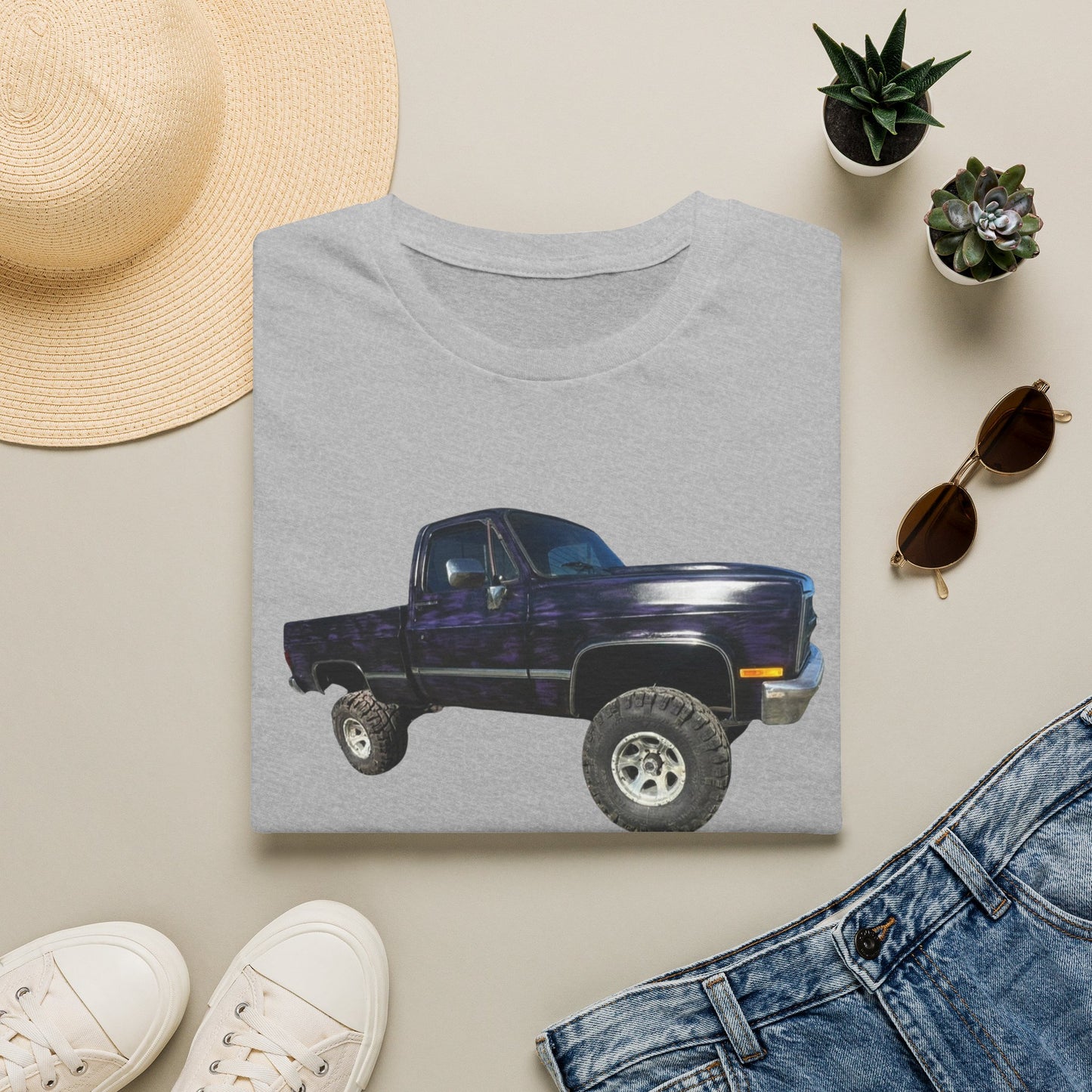 Vintage Lifted Black/Purple Truck T-Shirt