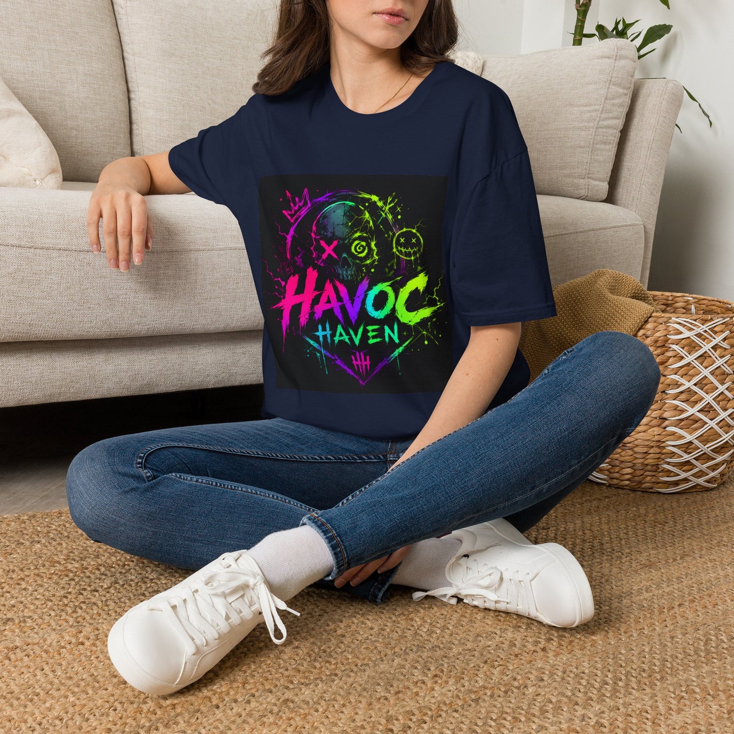 Havoc Haven Neon Skull T-Shirt