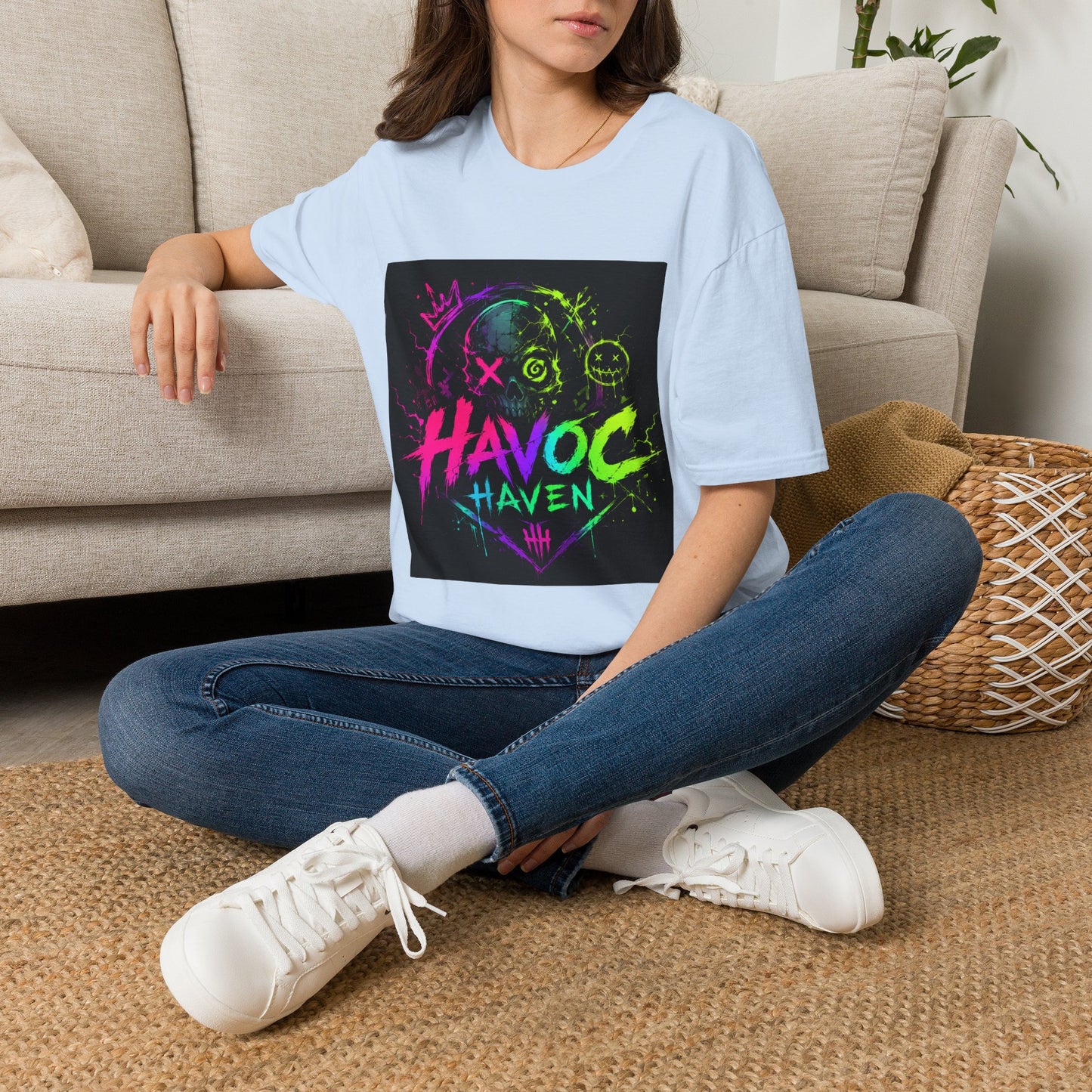 Havoc Haven Neon Skull T-Shirt