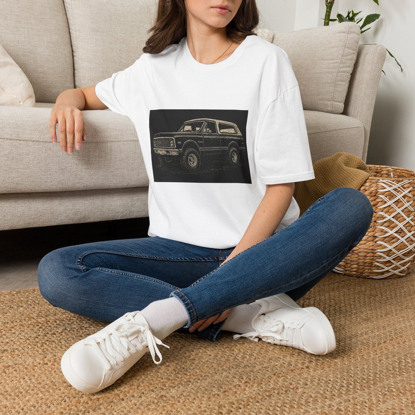 Vintage Truck w Topper Illustration T-Shirt
