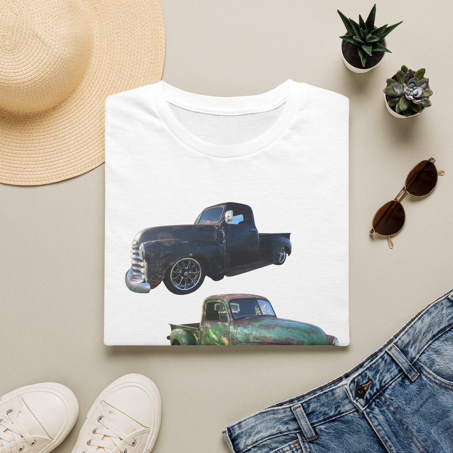 Vintage Lowered Pickup Truck trio T-Shirt