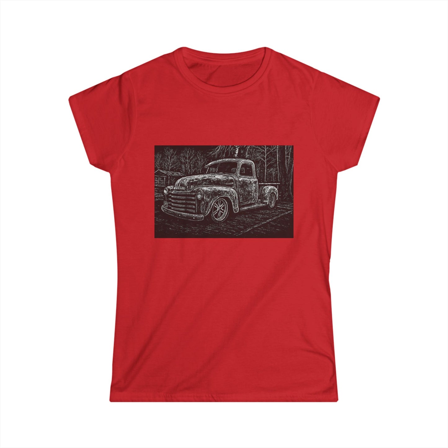 Vintage Pickup Truck with Background Tee