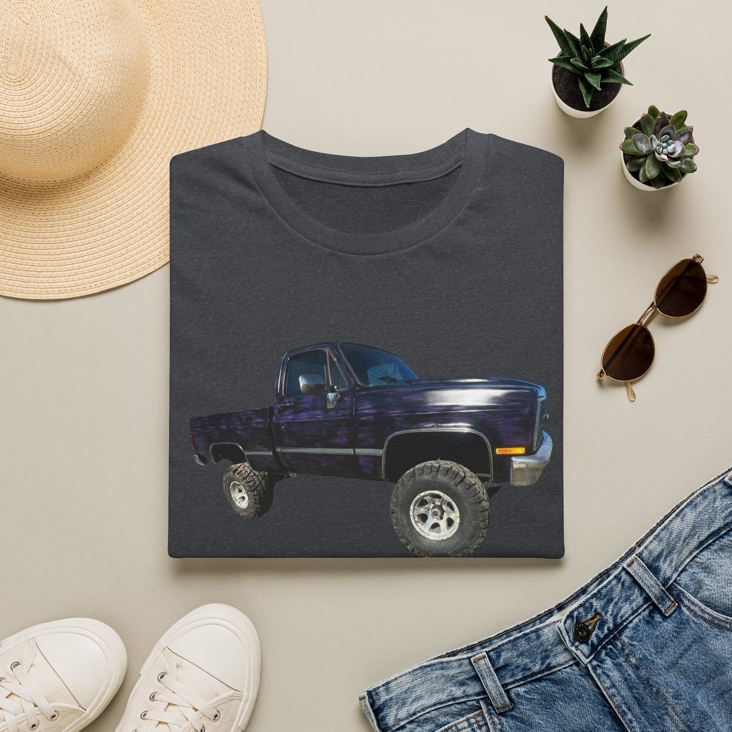 Vintage Lifted Black/Purple Truck T-Shirt