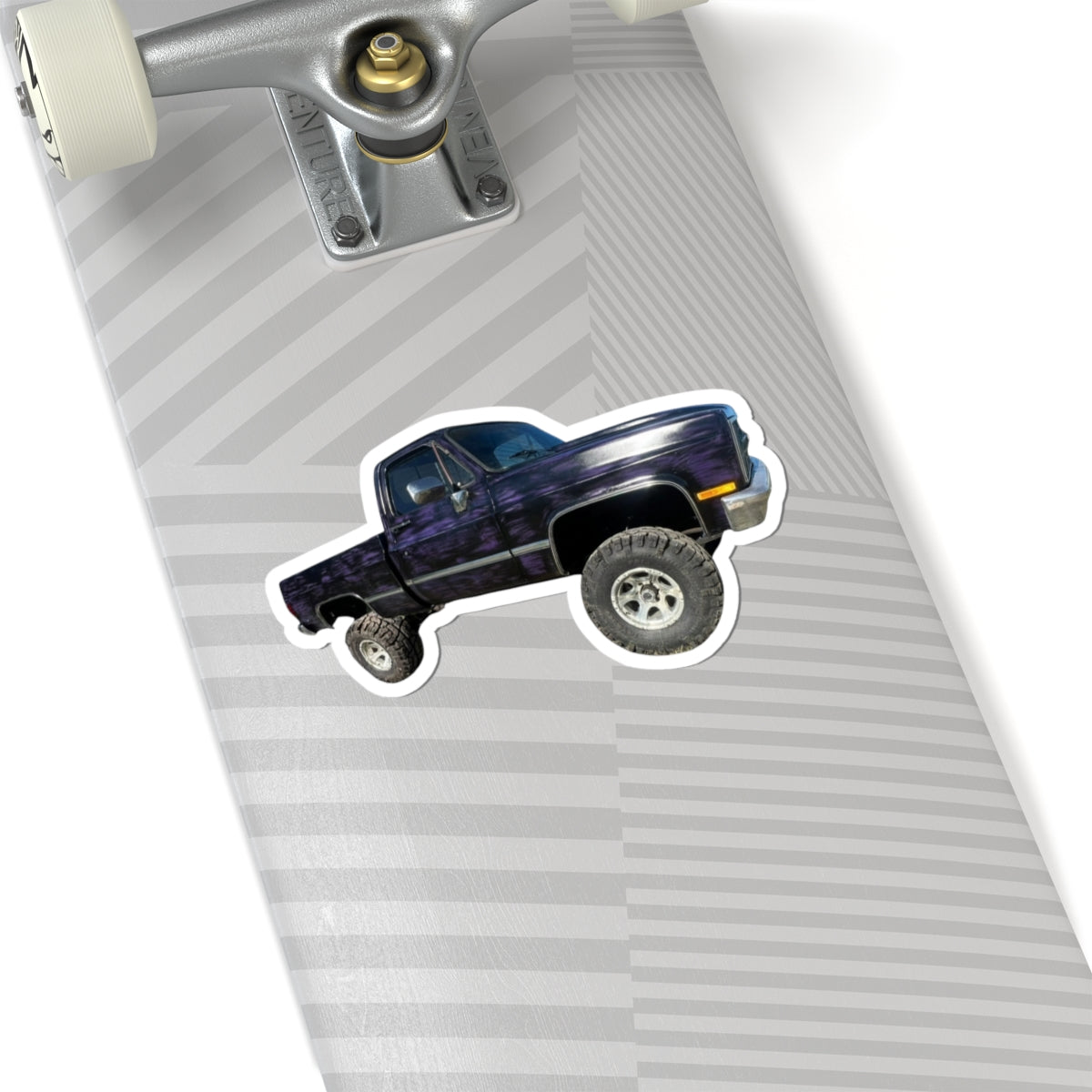 Black/Purple Lifted Pickup Truck Sticker