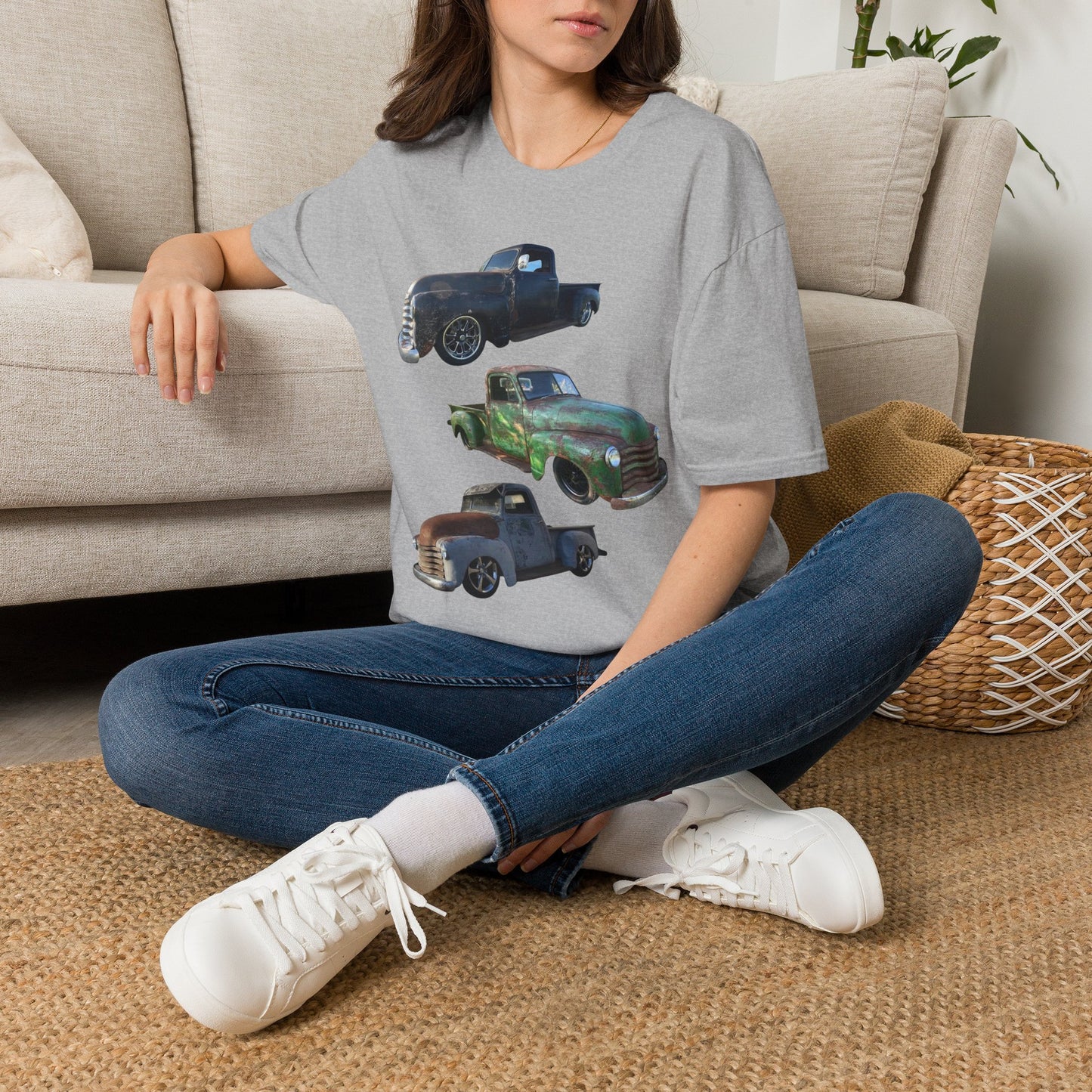 Vintage Lowered Pickup Truck trio T-Shirt