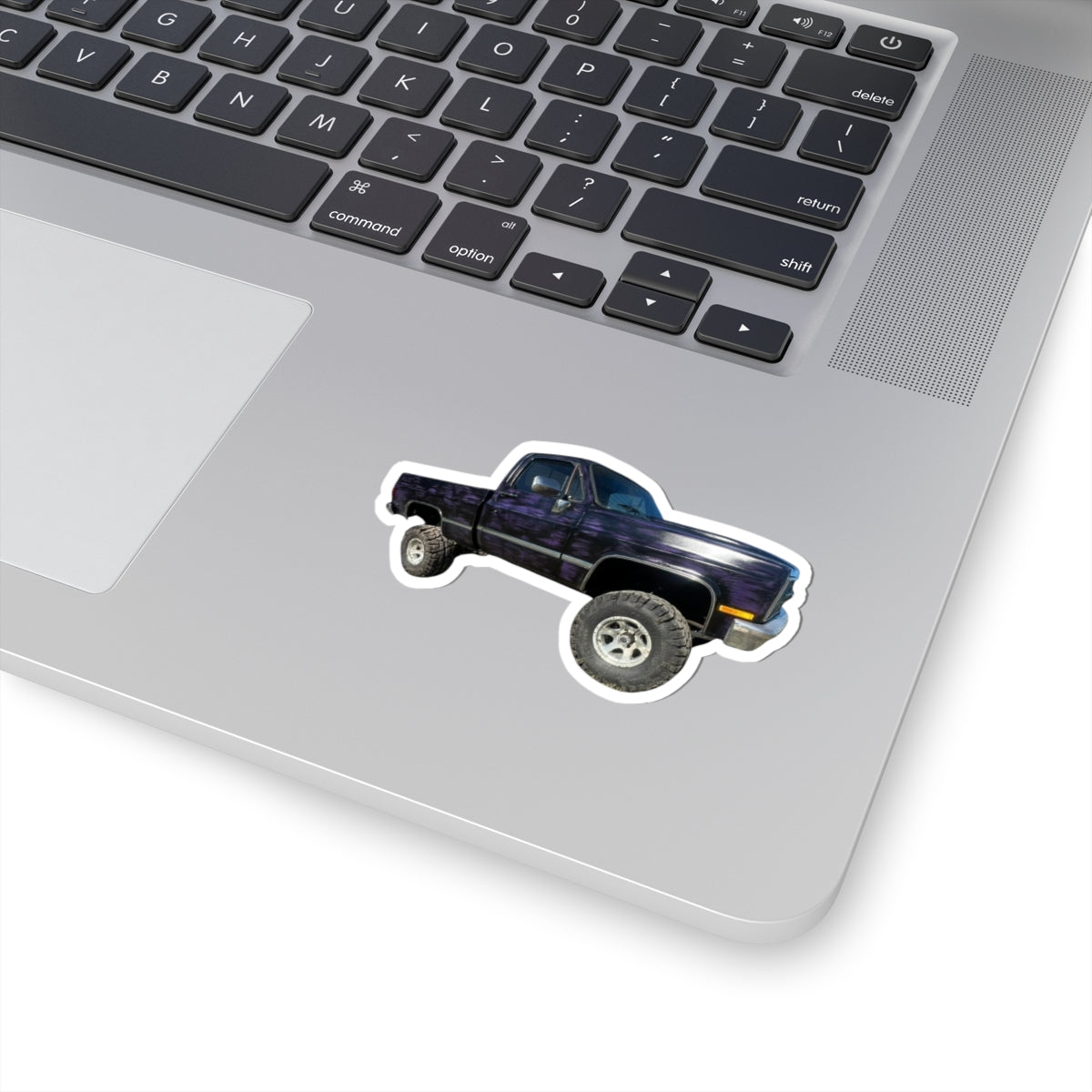 Black/Purple Lifted Pickup Truck Sticker