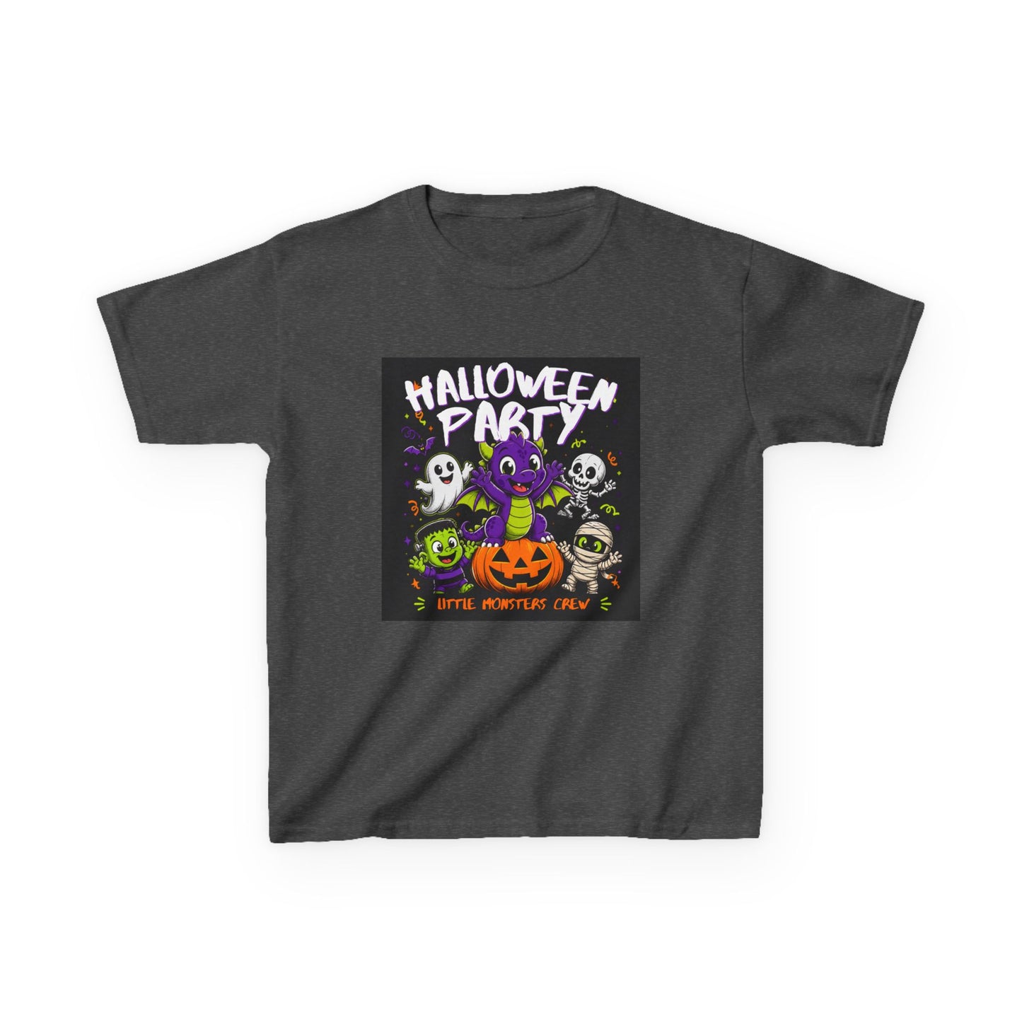 Kids Halloween Party T-Shirt — Cute Monster Pumpkin Trick-or-Treat Tee