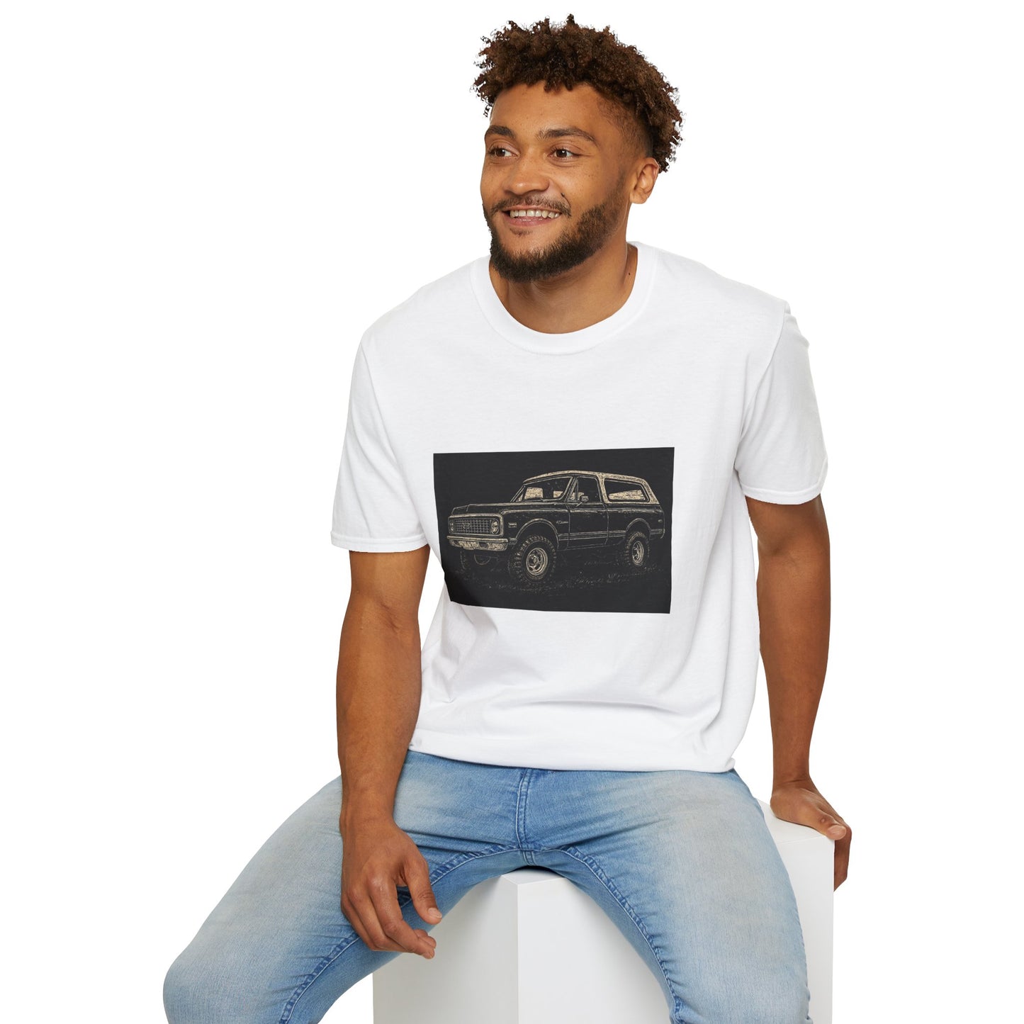 Vintage Truck w Topper Illustration T-Shirt