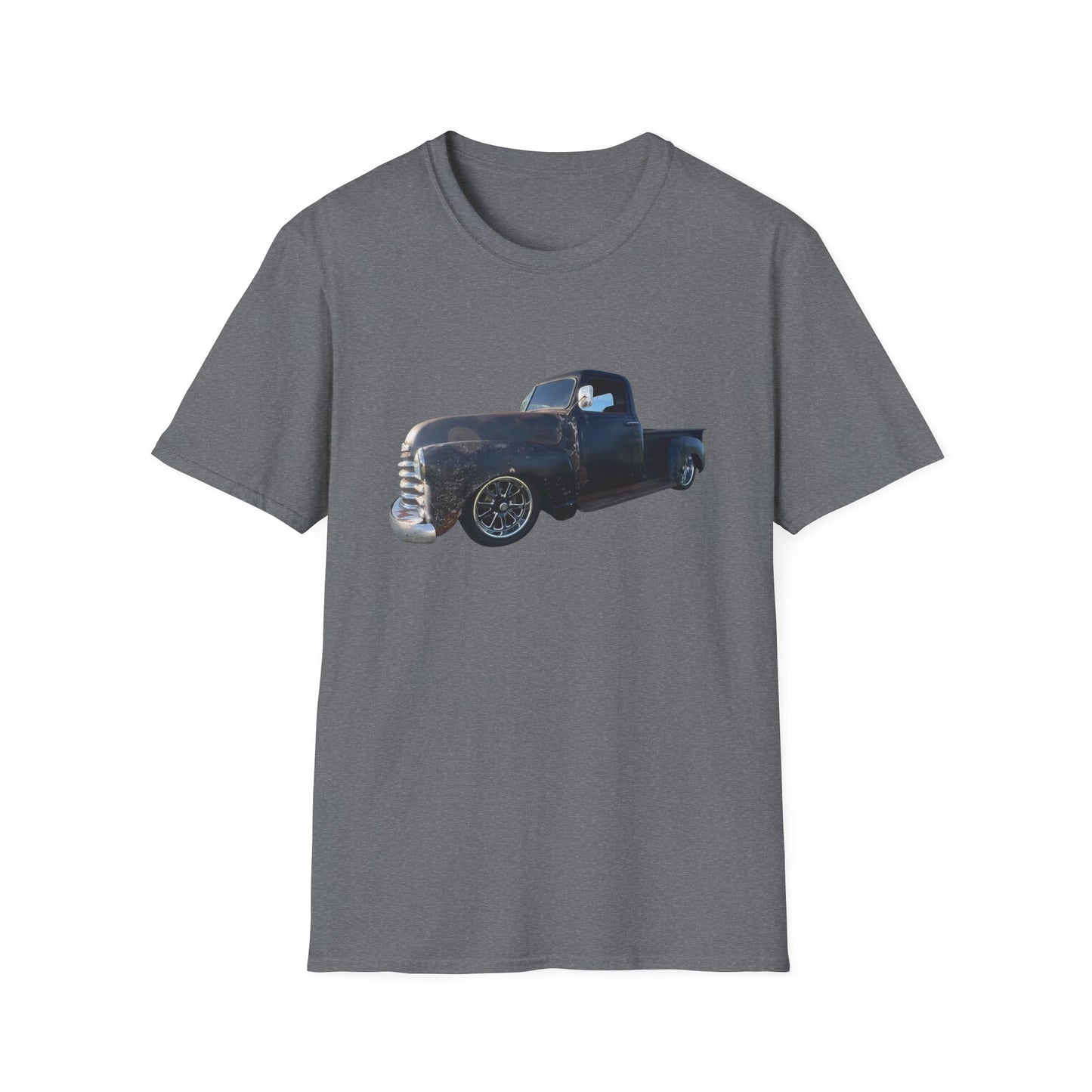 Vintage Lowered Black Pickup Truck T-Shirt