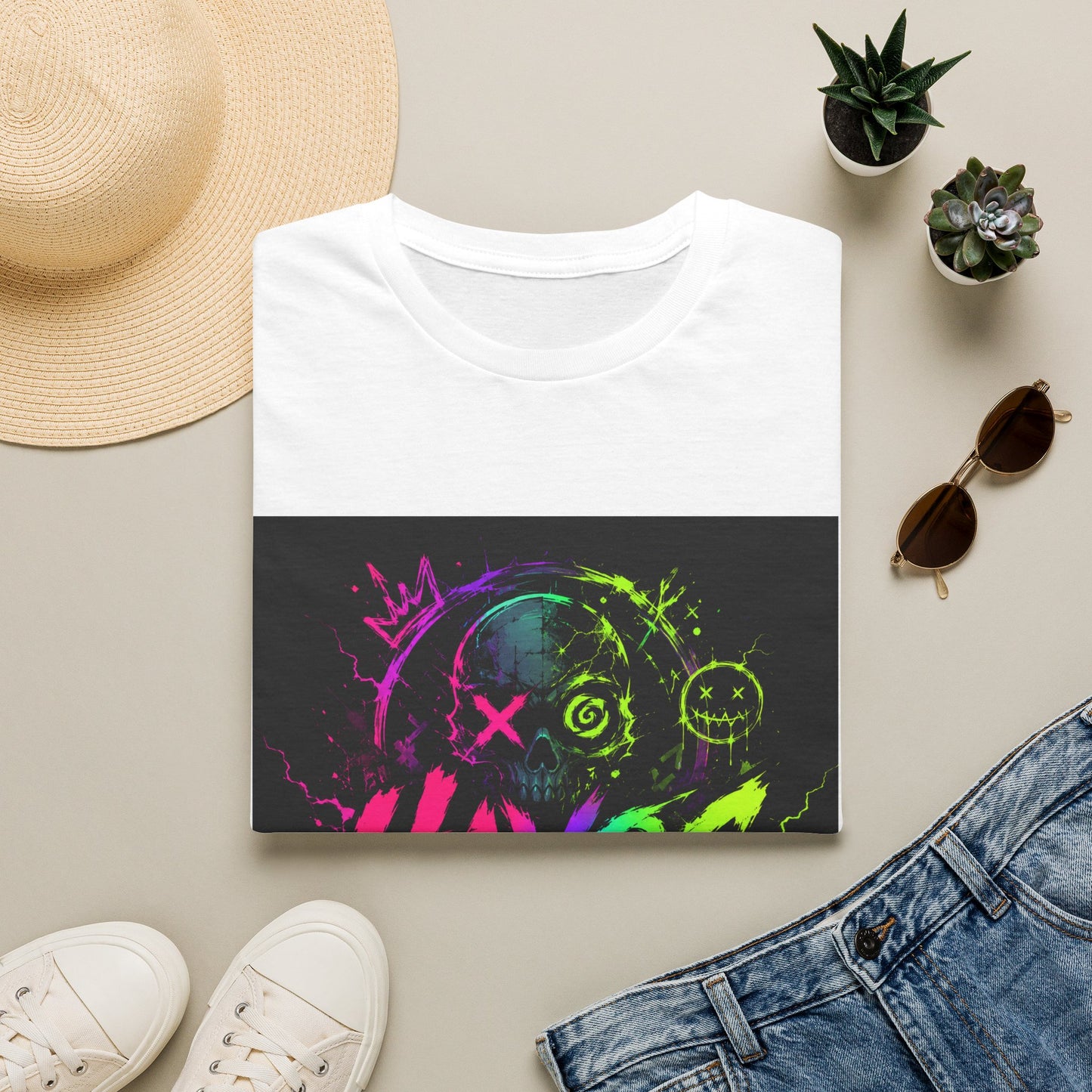 Havoc Haven Neon Skull T-Shirt