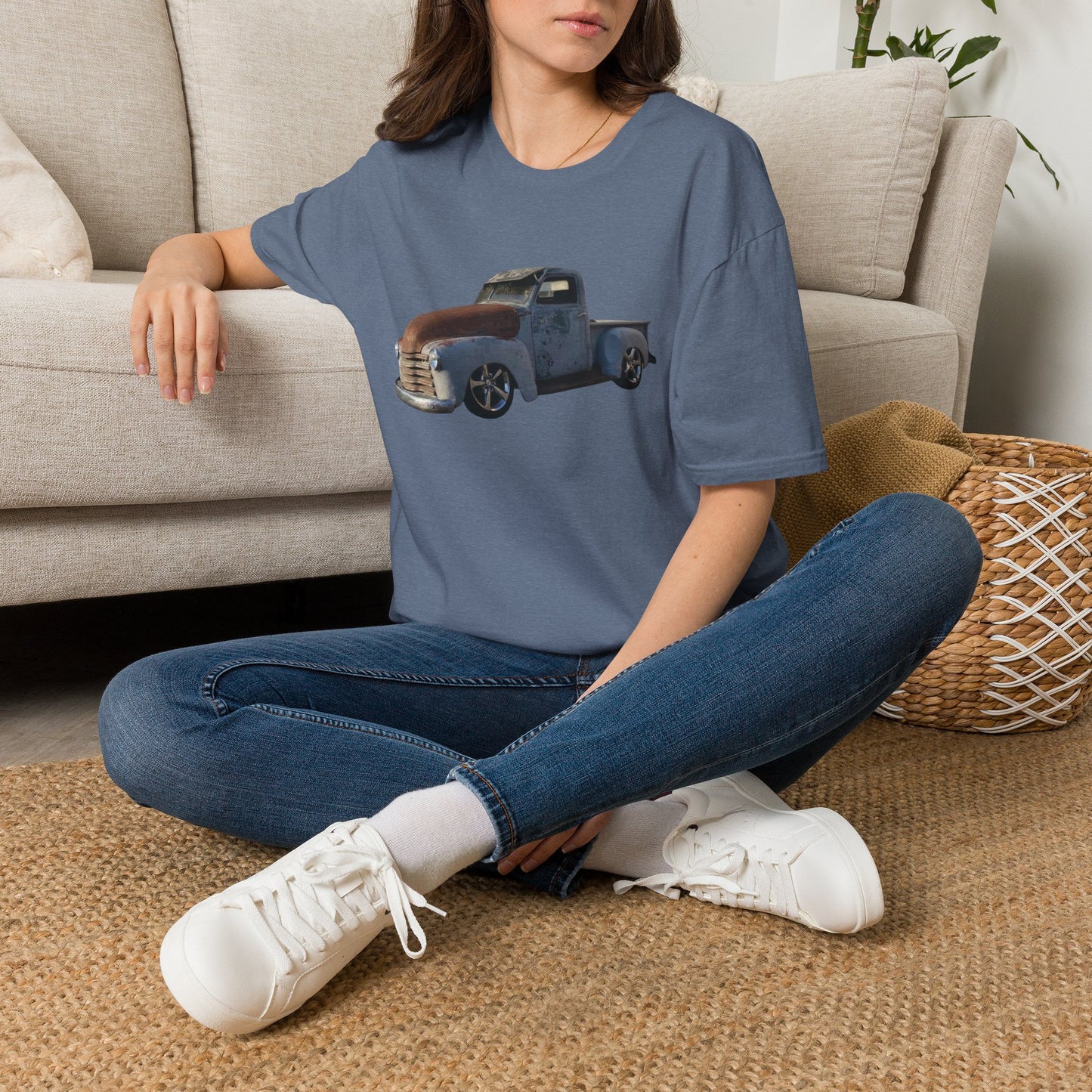 Vintage Lowered Grey Pickup Truck T-Shirt