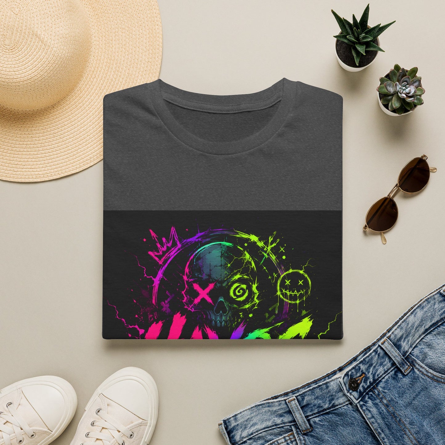 Havoc Haven Neon Skull T-Shirt