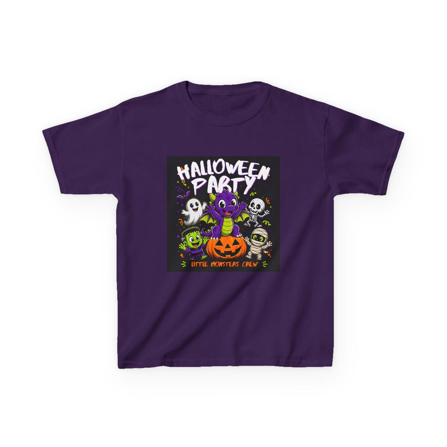 Kids Halloween Party T-Shirt — Cute Monster Pumpkin Trick-or-Treat Tee