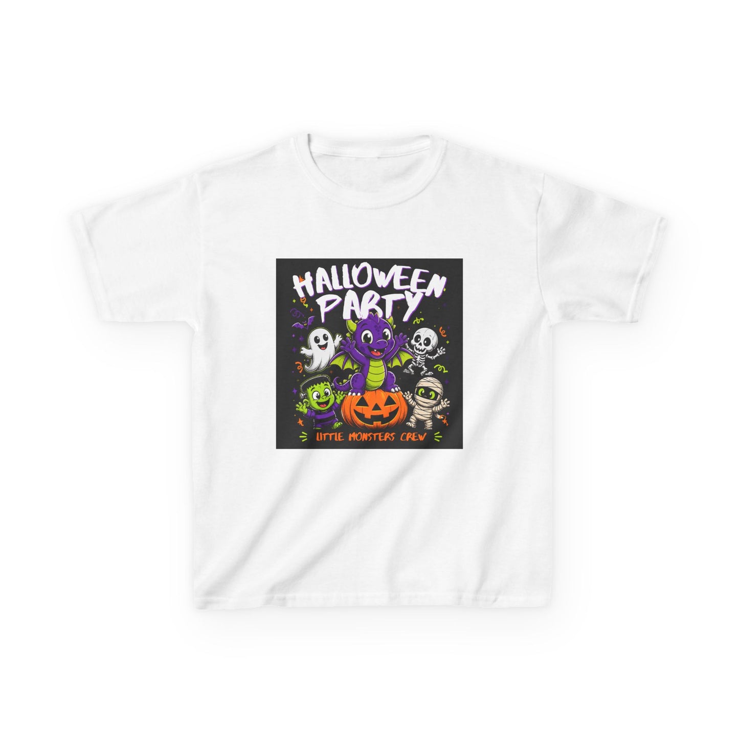 Kids Halloween Party T-Shirt — Cute Monster Pumpkin Trick-or-Treat Tee