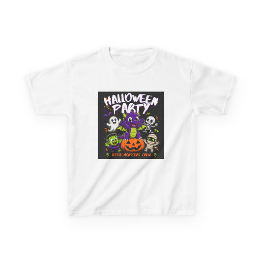 Kids Halloween Party T-Shirt — Cute Monster Pumpkin Trick-or-Treat Tee