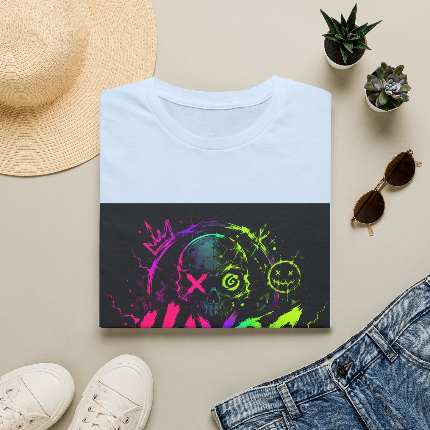 Havoc Haven Neon Skull T-Shirt
