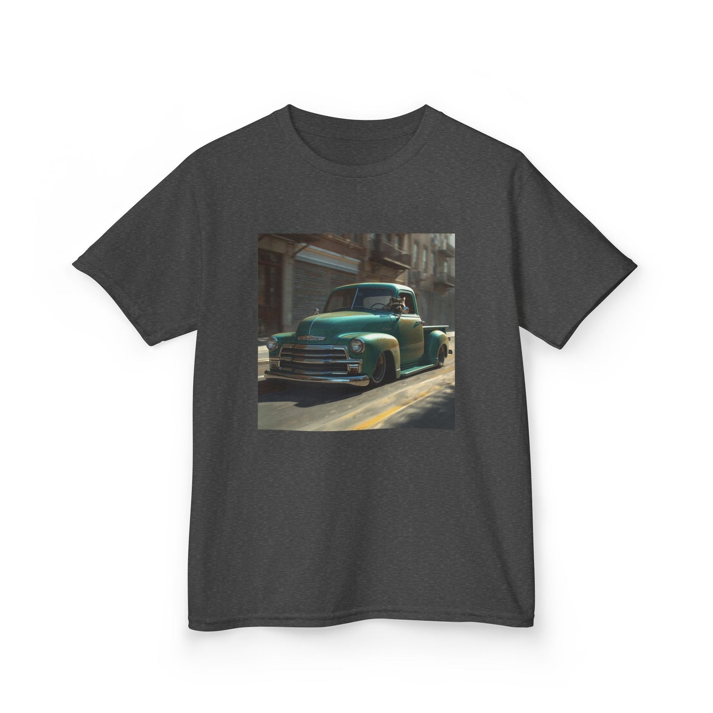 Vintage Green Pickup Truck Kids Tee