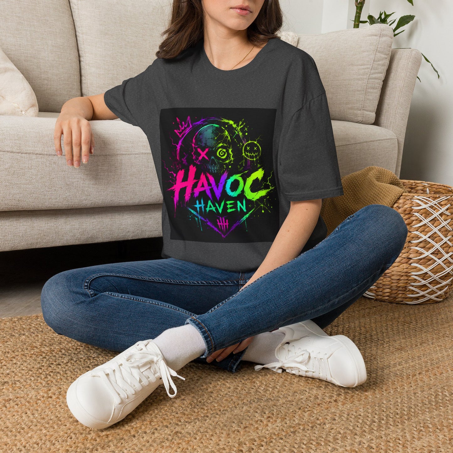 Havoc Haven Neon Skull T-Shirt