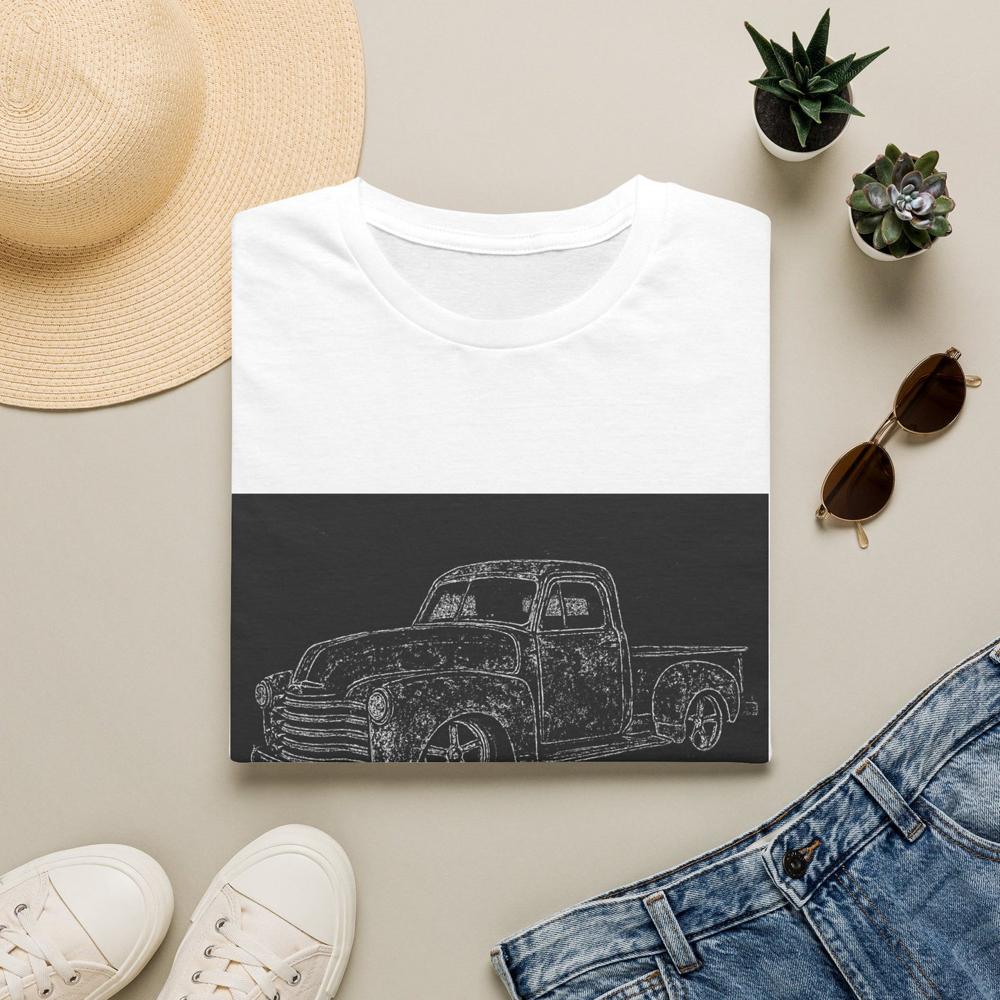 Vintage Pickup Sketch T-Shirt