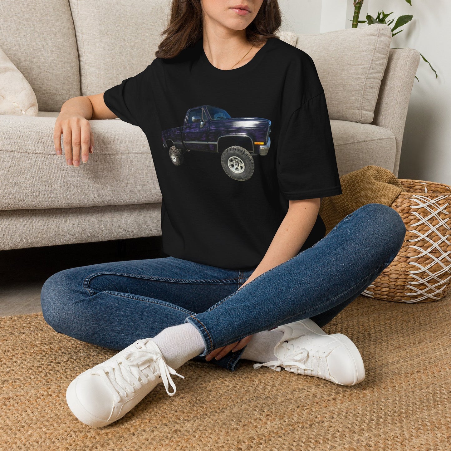 Vintage Lifted Black/Purple Truck T-Shirt