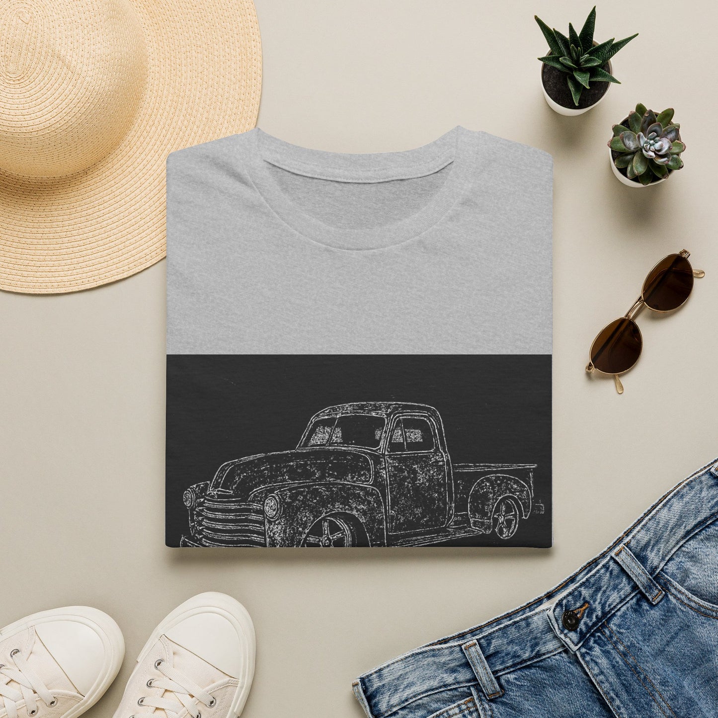 Vintage Pickup Sketch T-Shirt