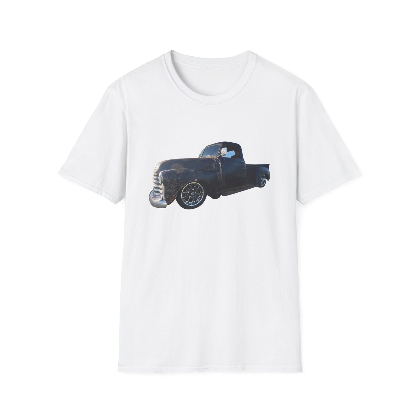 Vintage Lowered Black Pickup Truck T-Shirt