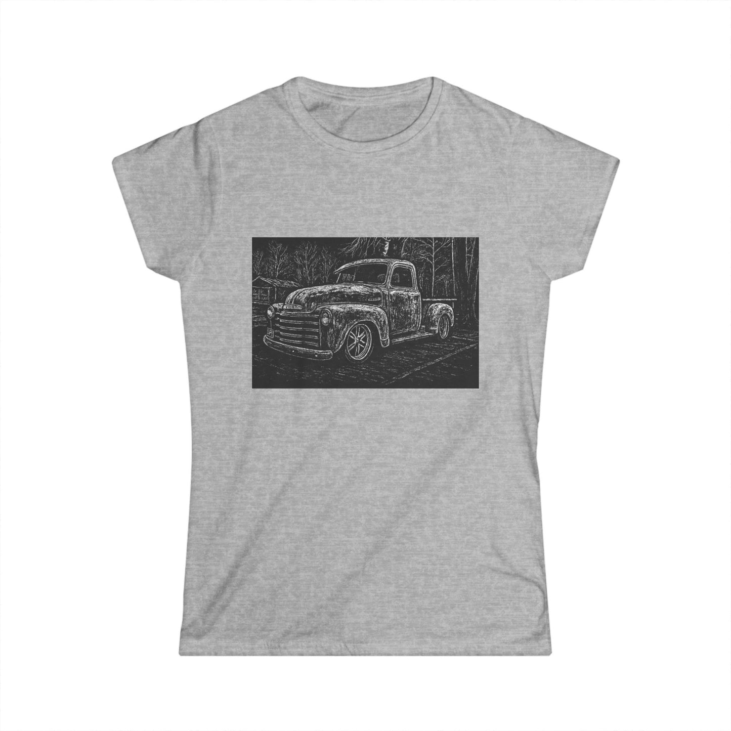 Vintage Pickup Truck with Background Tee