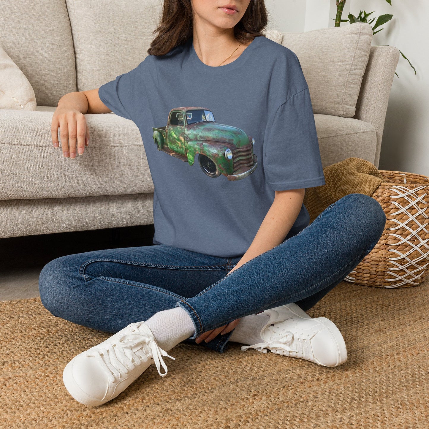 Green Lowered Vintage Pickup Truck T-Shirt