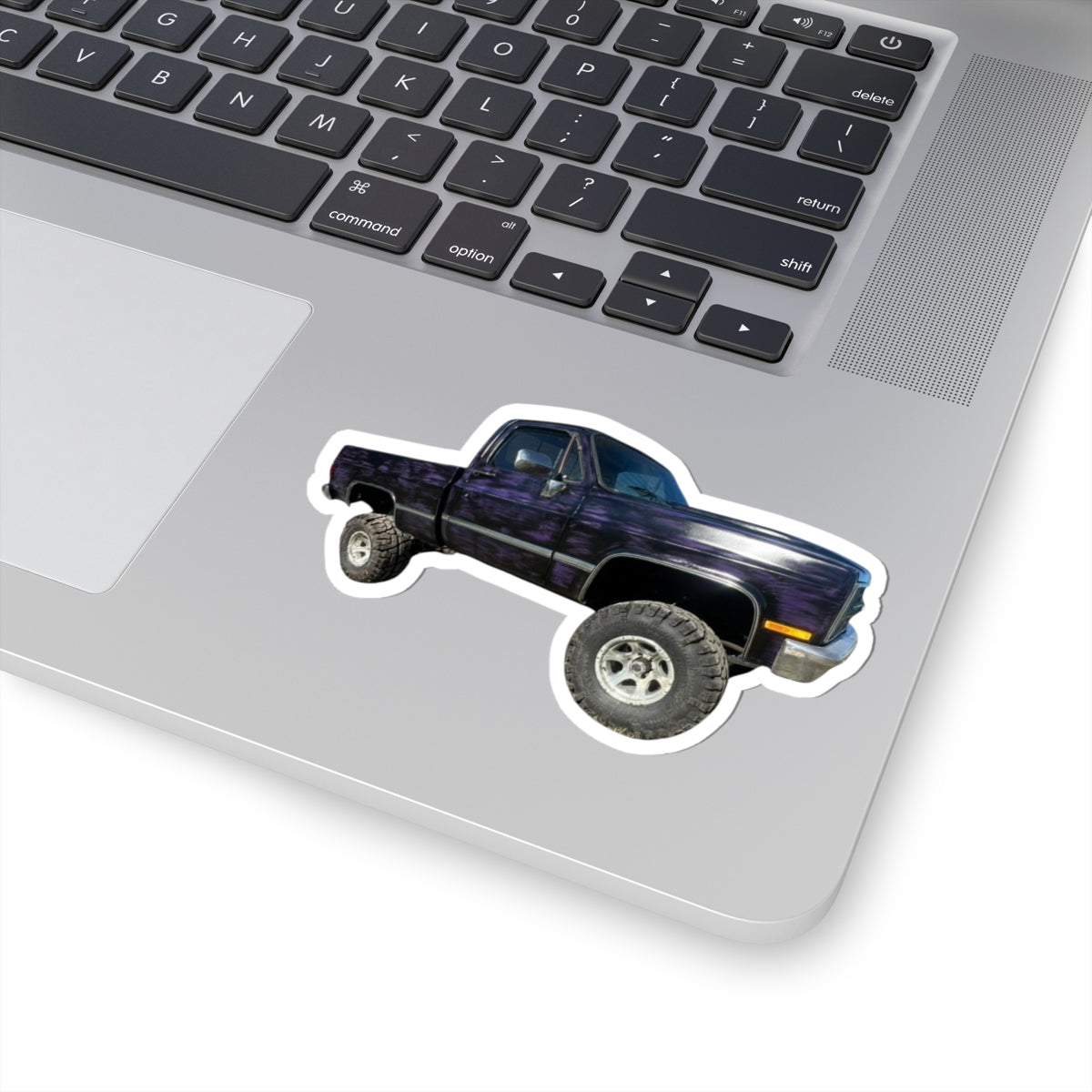 Black/Purple Lifted Pickup Truck Sticker
