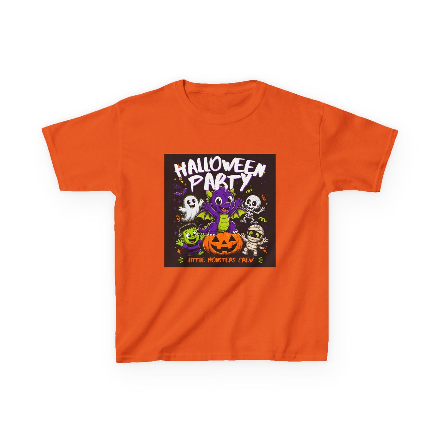 Kids Halloween Party T-Shirt — Cute Monster Pumpkin Trick-or-Treat Tee