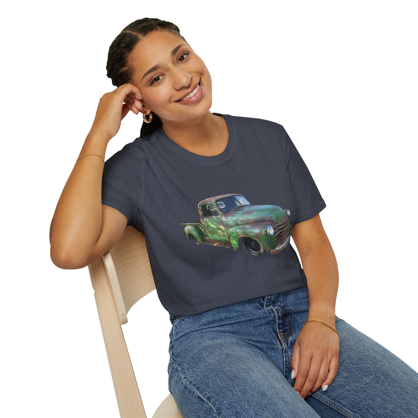 Green Lowered Vintage Pickup Truck T-Shirt
