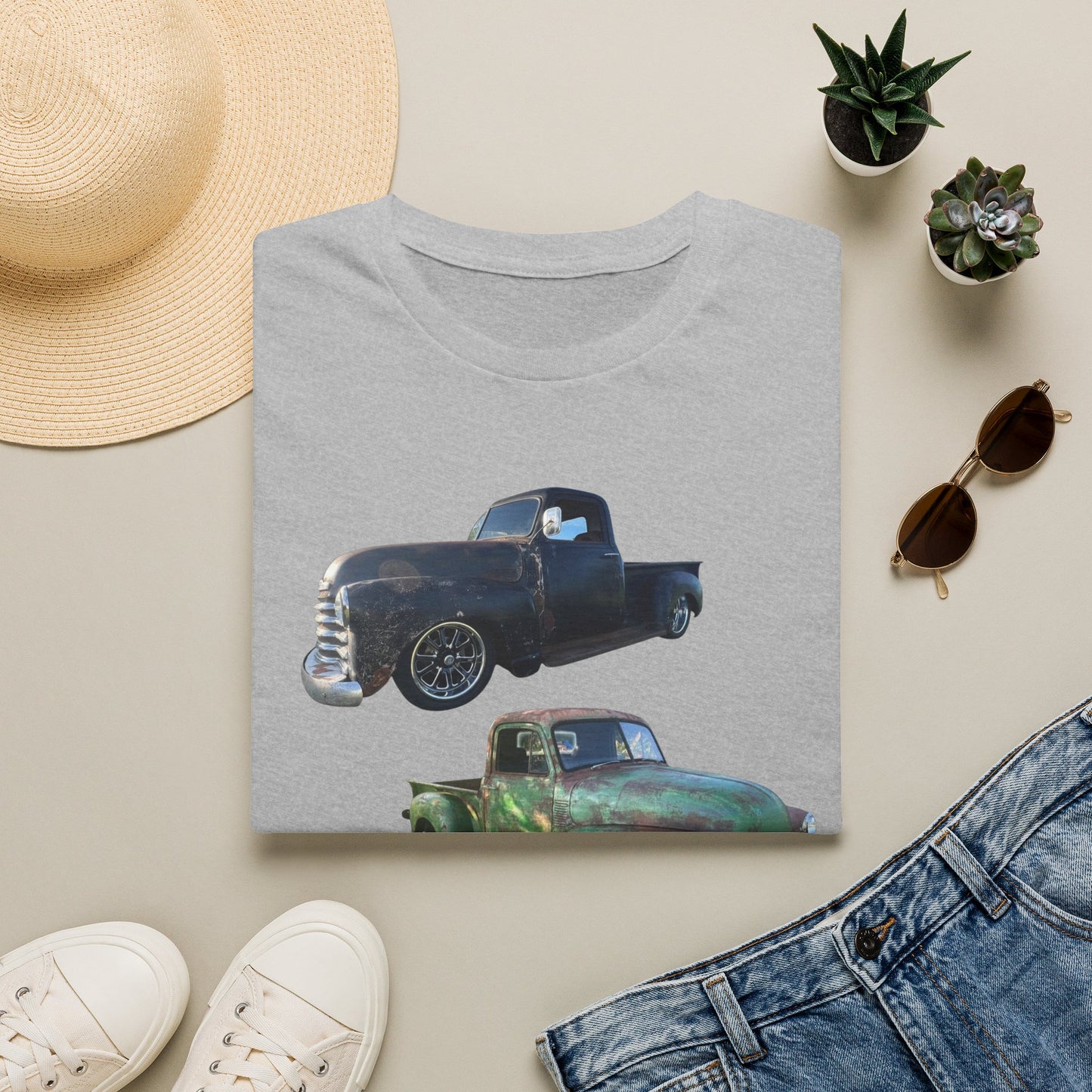 Vintage Lowered Pickup Truck trio T-Shirt