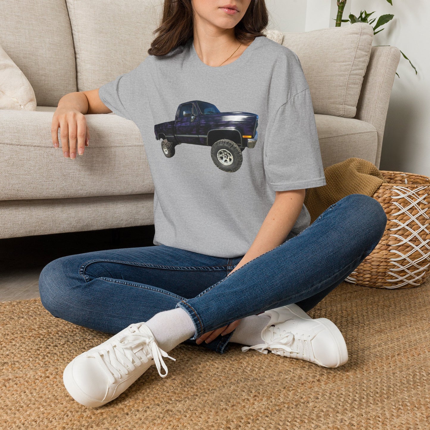 Vintage Lifted Black/Purple Truck T-Shirt