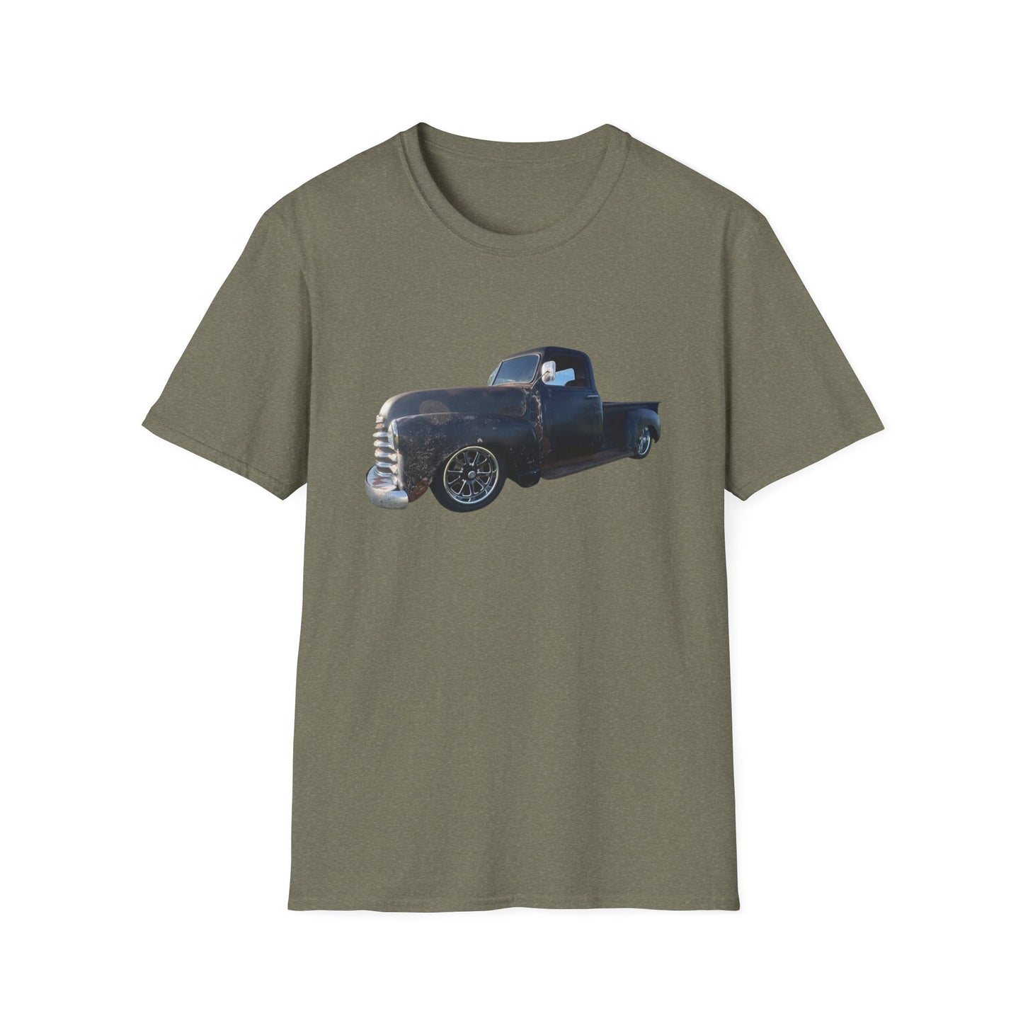 Vintage Lowered Black Pickup Truck T-Shirt