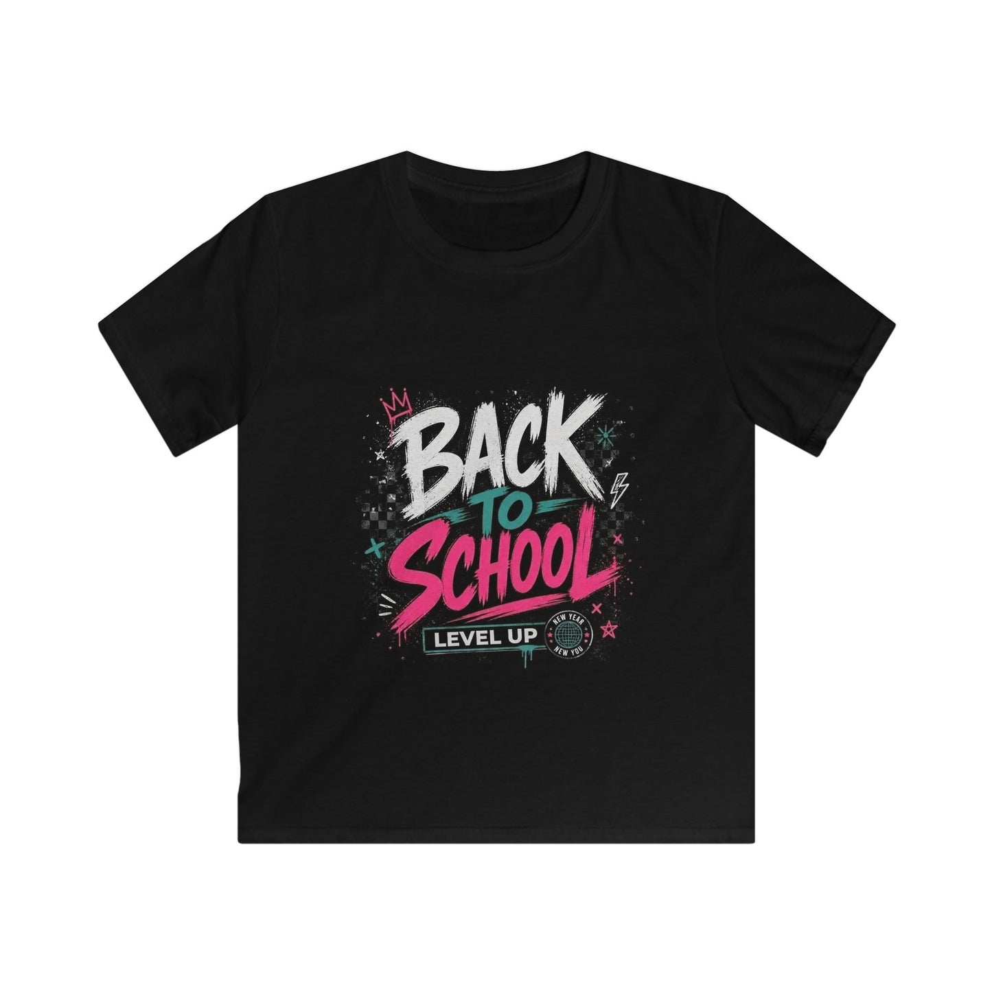 Back to School Kids Tee — "Back to School Level Up" Graphic Shirt