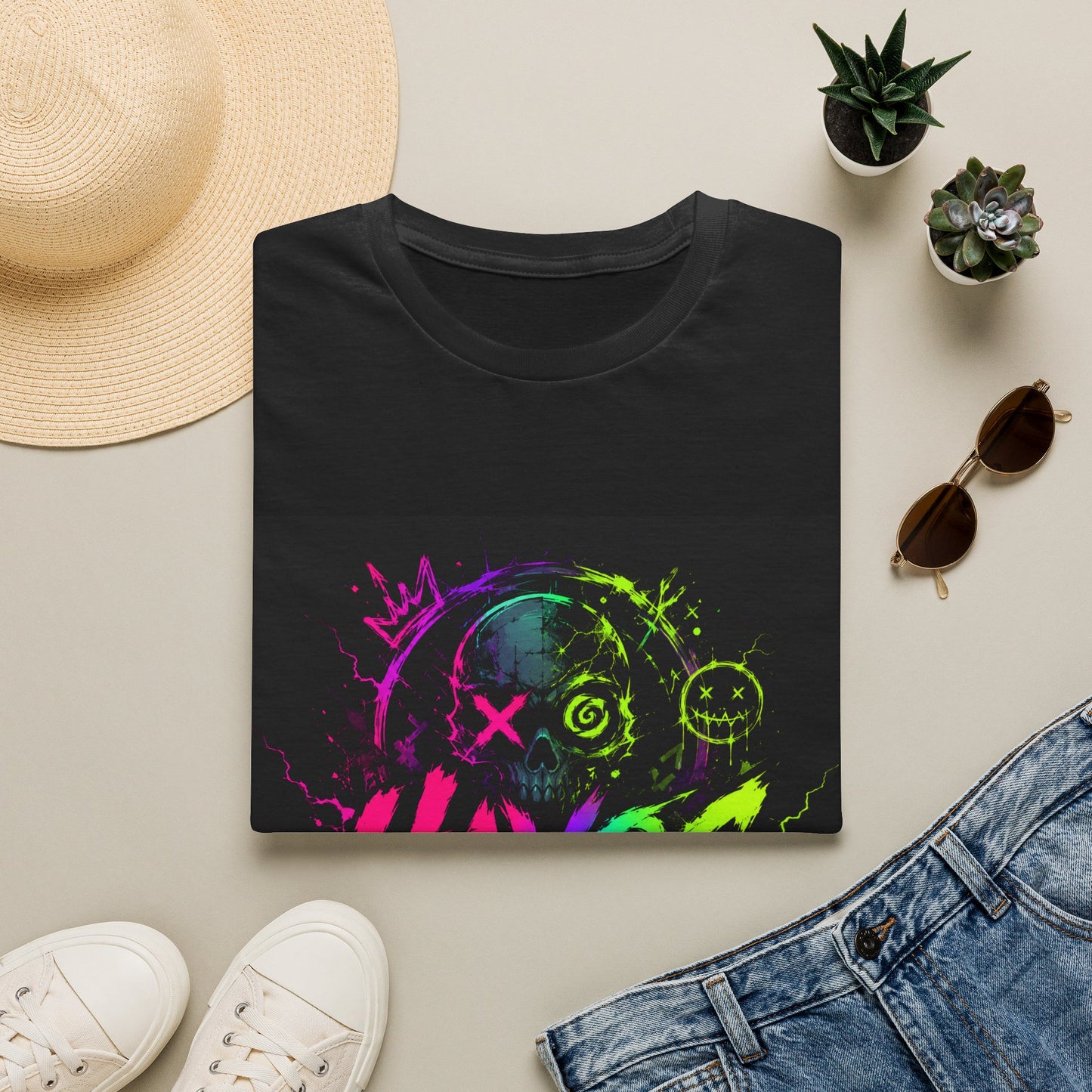 Havoc Haven Neon Skull T-Shirt