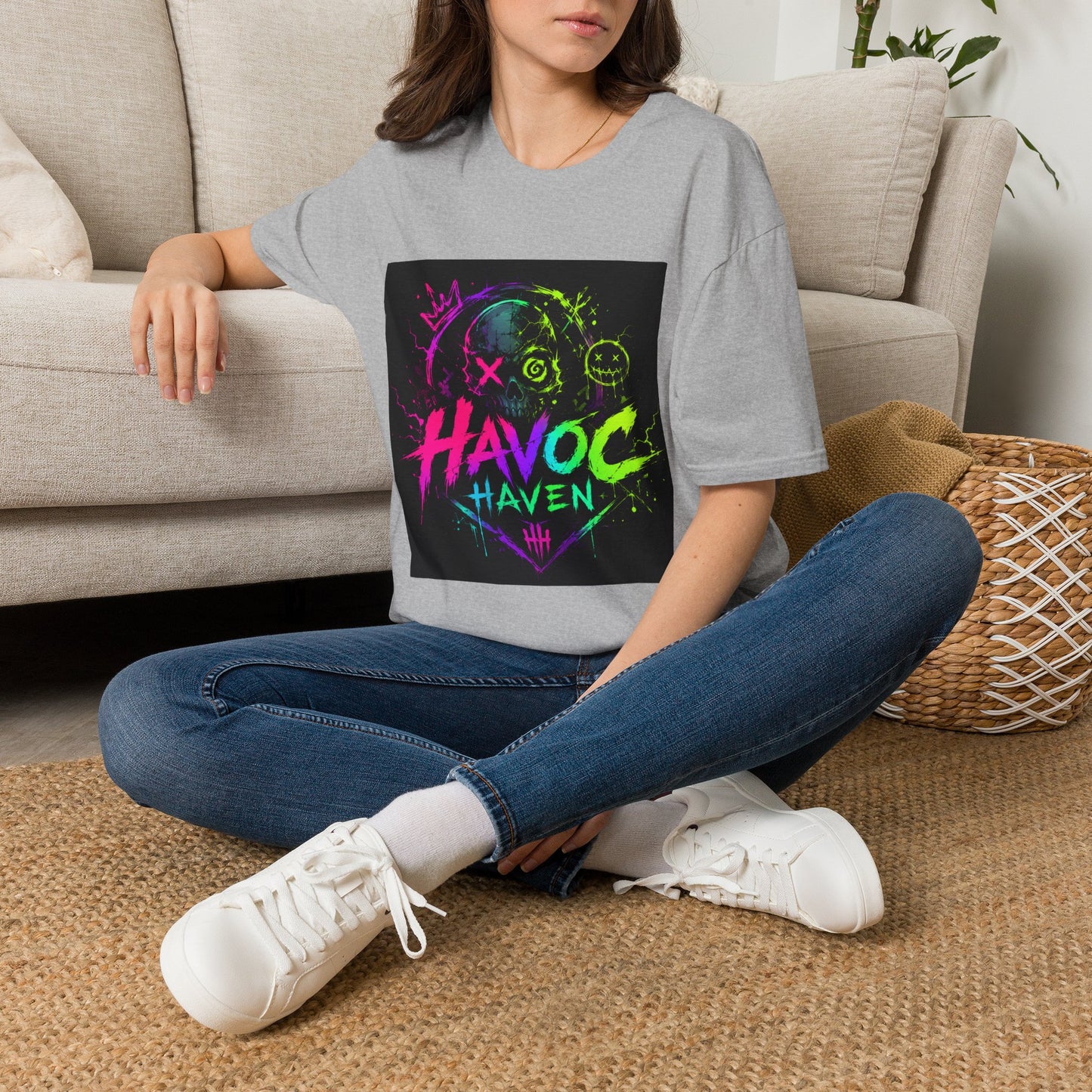 Havoc Haven Neon Skull T-Shirt