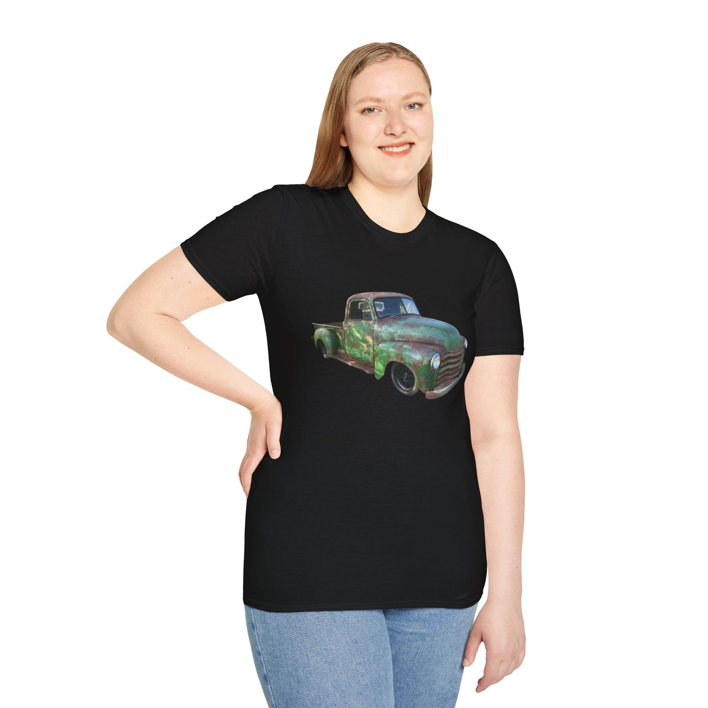 Green Lowered Vintage Pickup Truck T-Shirt