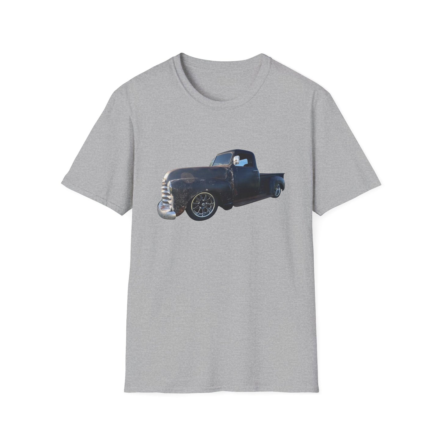Vintage Lowered Black Pickup Truck T-Shirt