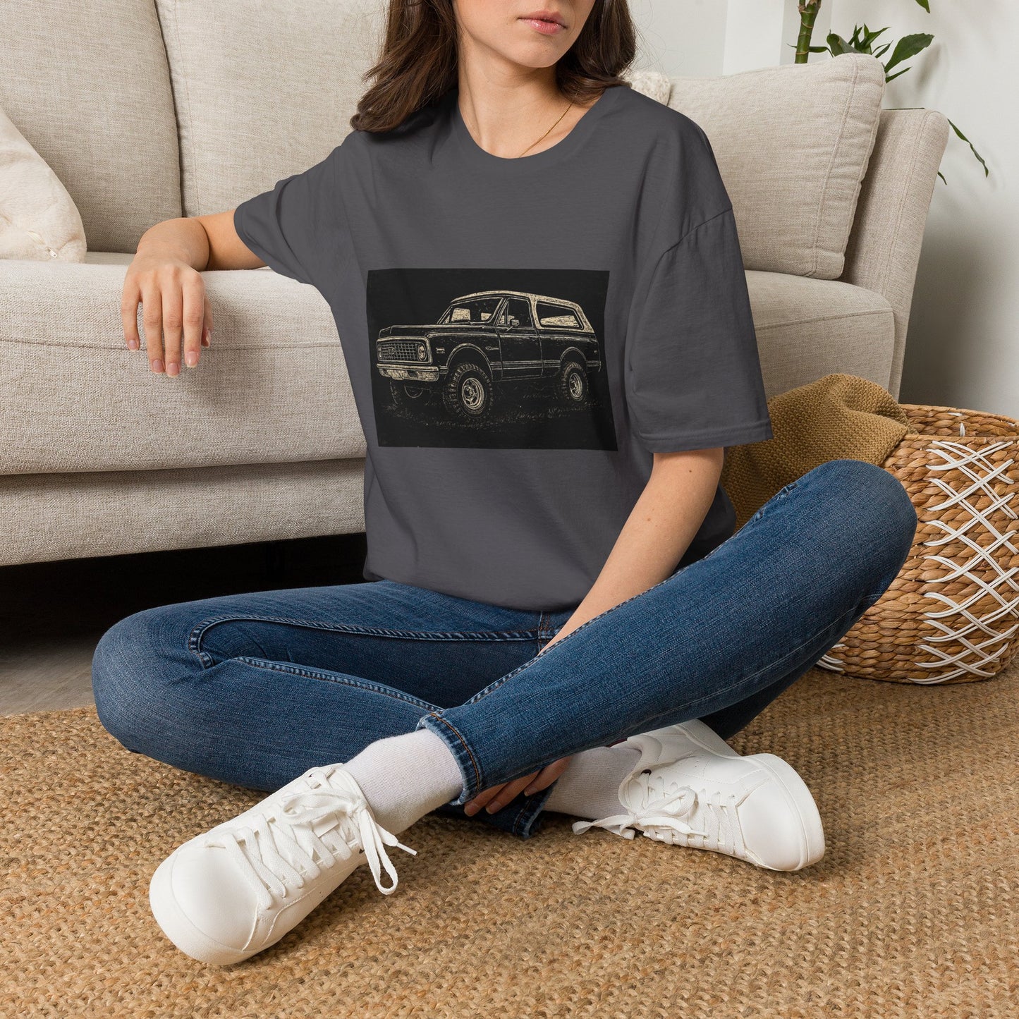 Vintage Truck w Topper Illustration T-Shirt