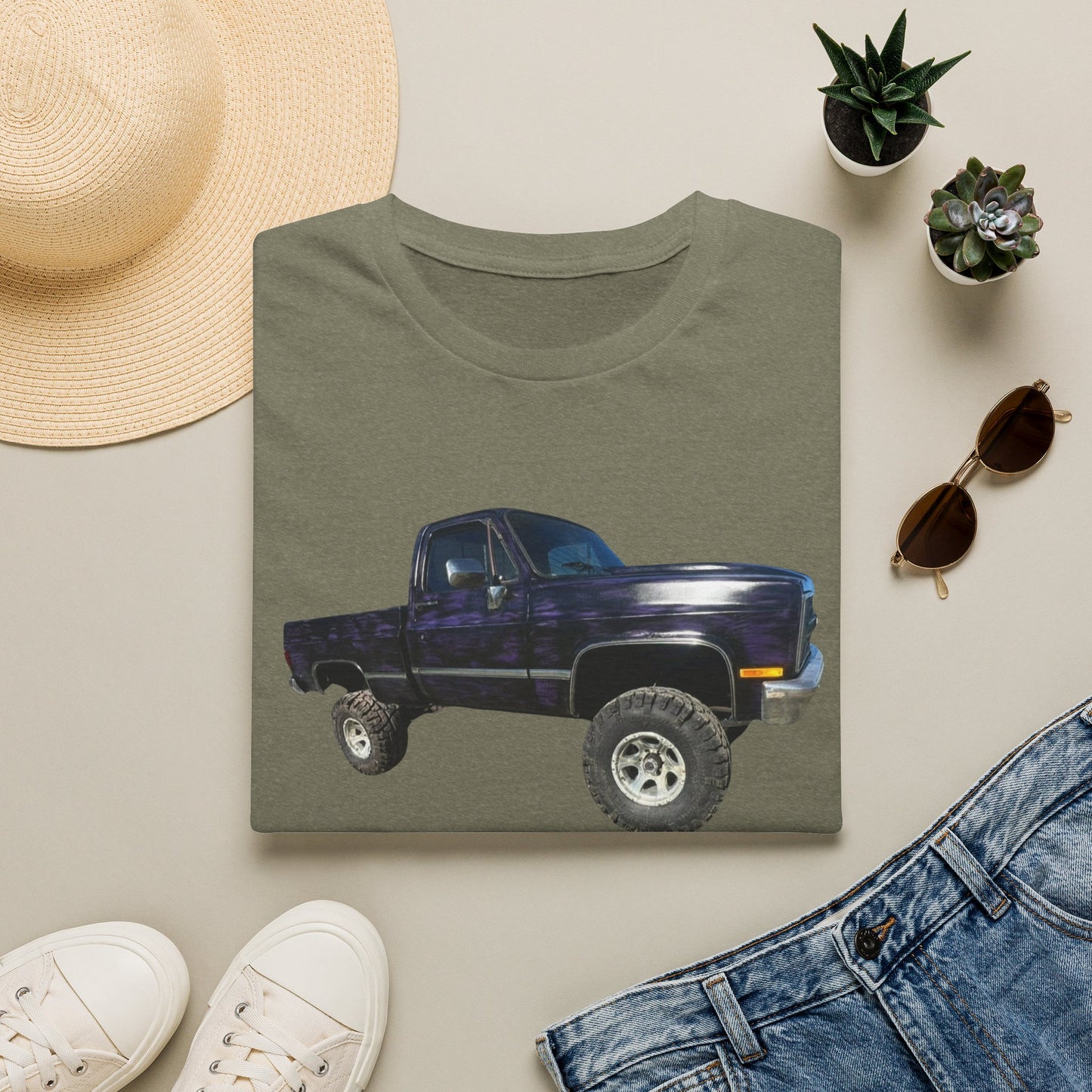 Vintage Lifted Black/Purple Truck T-Shirt