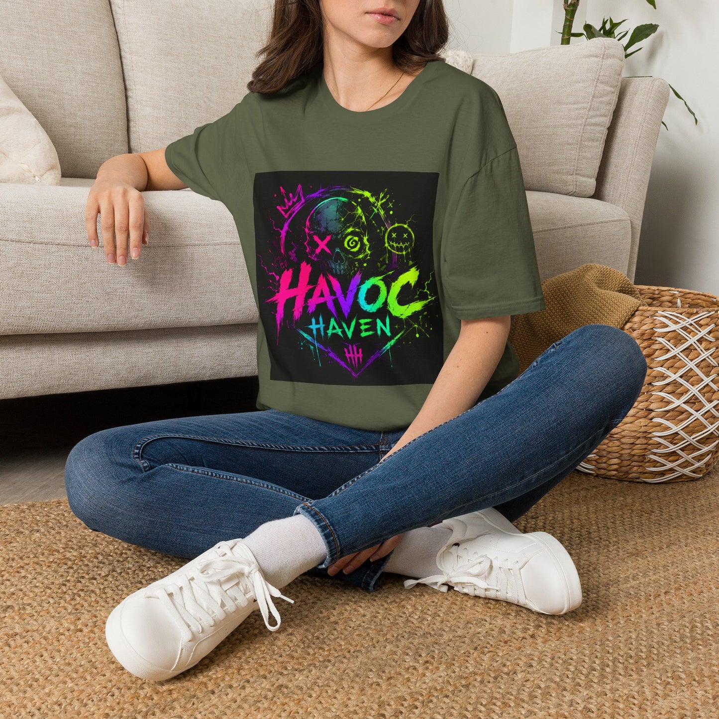 Havoc Haven Neon Skull T-Shirt