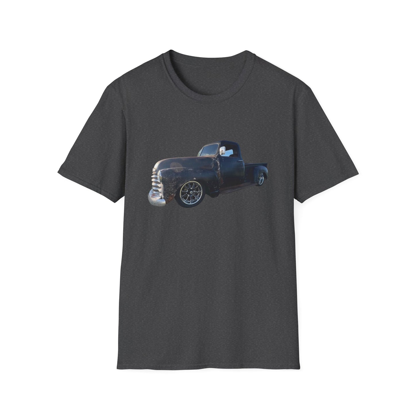 Vintage Lowered Black Pickup Truck T-Shirt