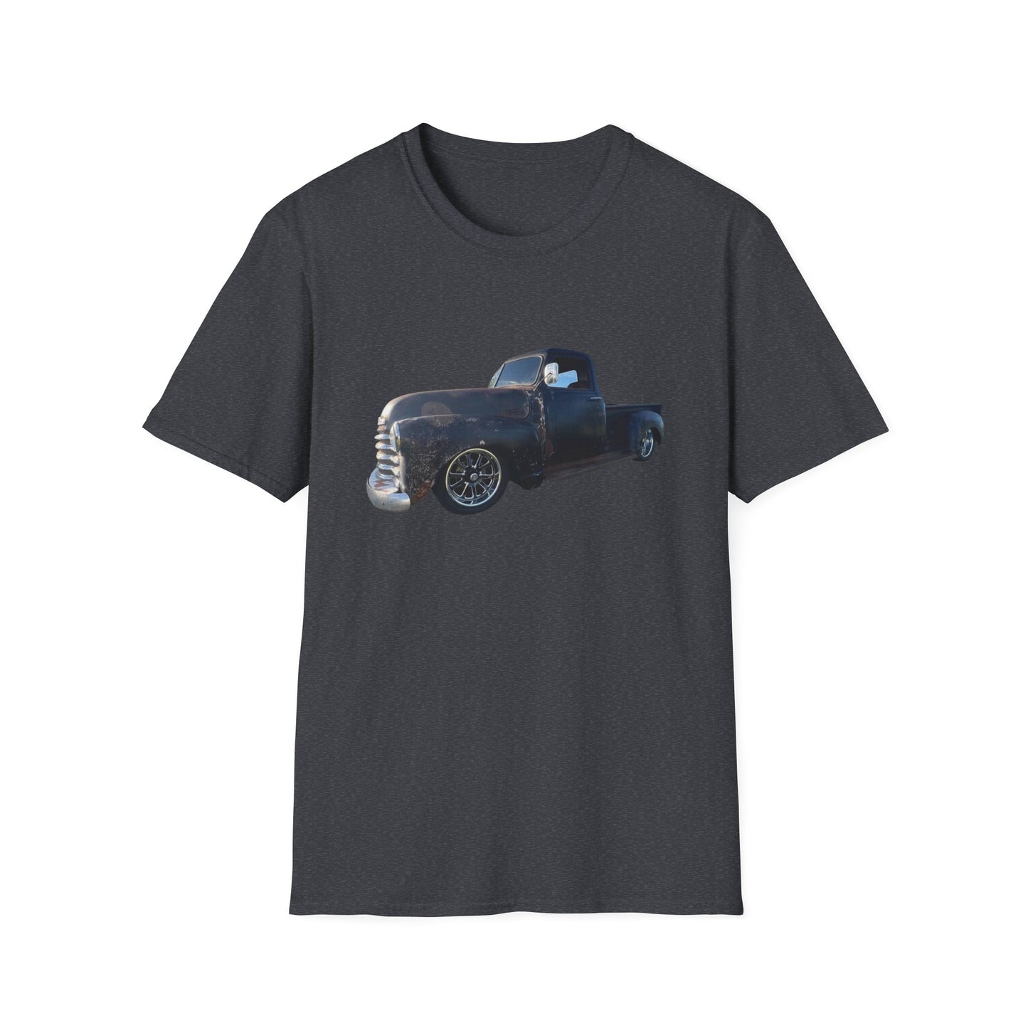 Vintage Lowered Black Pickup Truck T-Shirt