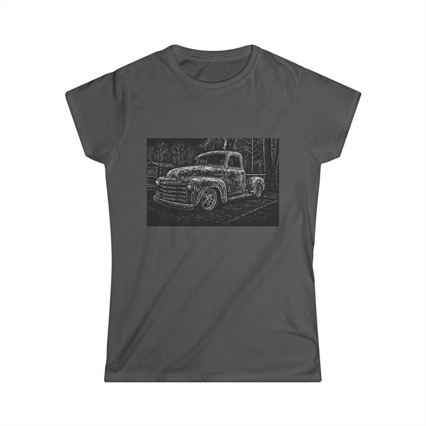 Vintage Pickup Truck with Background Tee