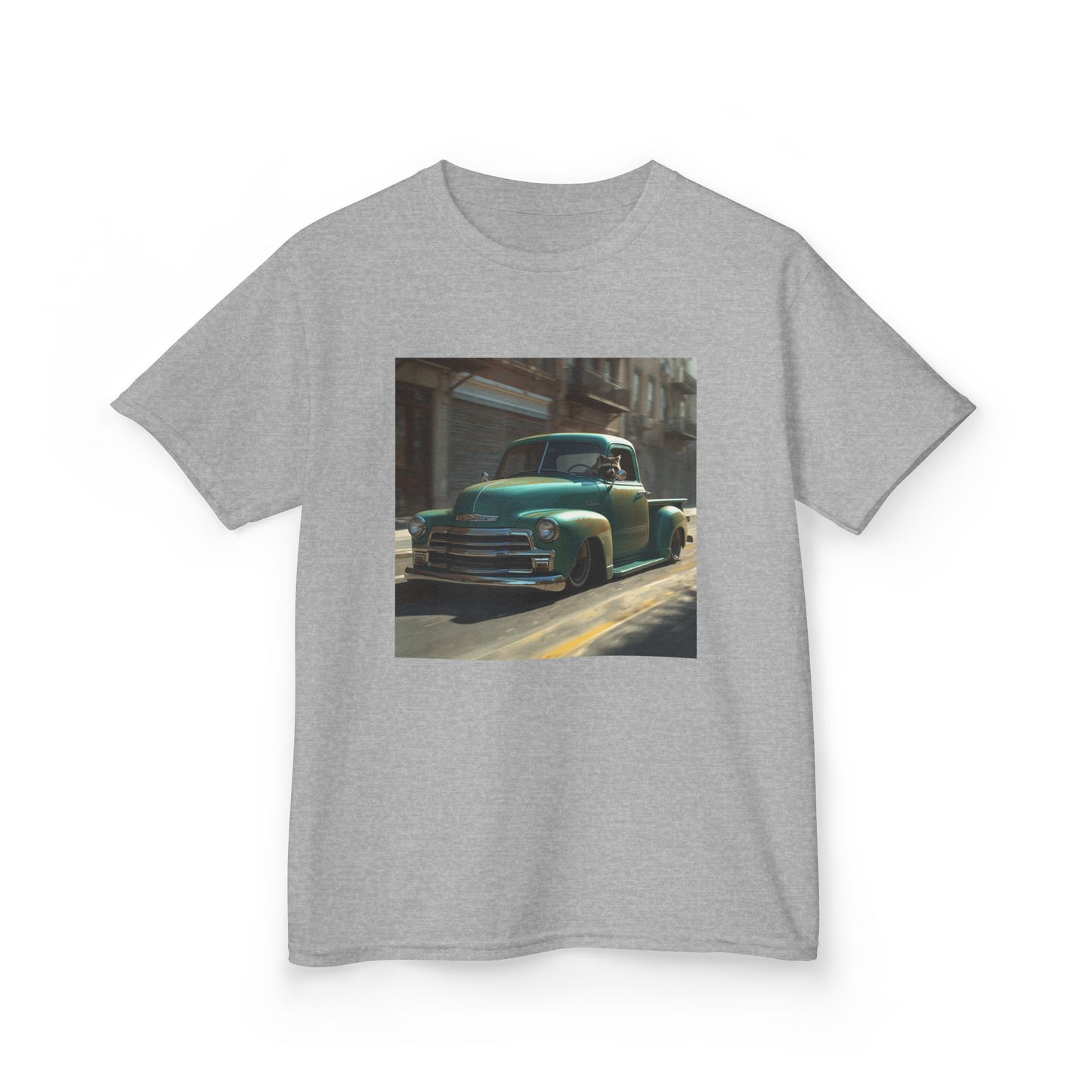 Vintage Green Pickup Truck Kids Tee