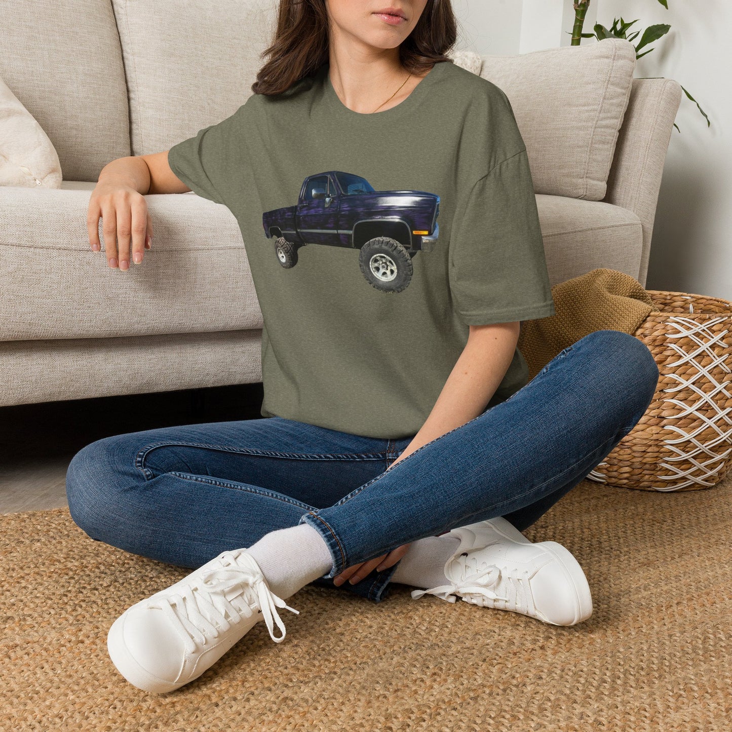 Vintage Lifted Black/Purple Truck T-Shirt