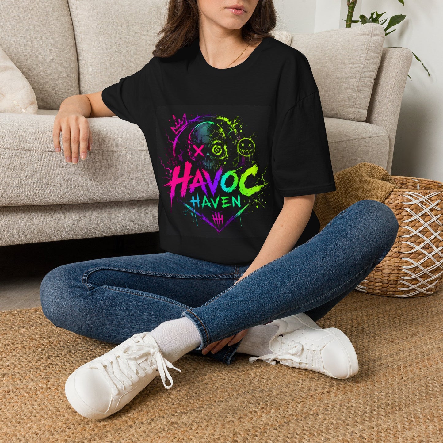 Havoc Haven Neon Skull T-Shirt