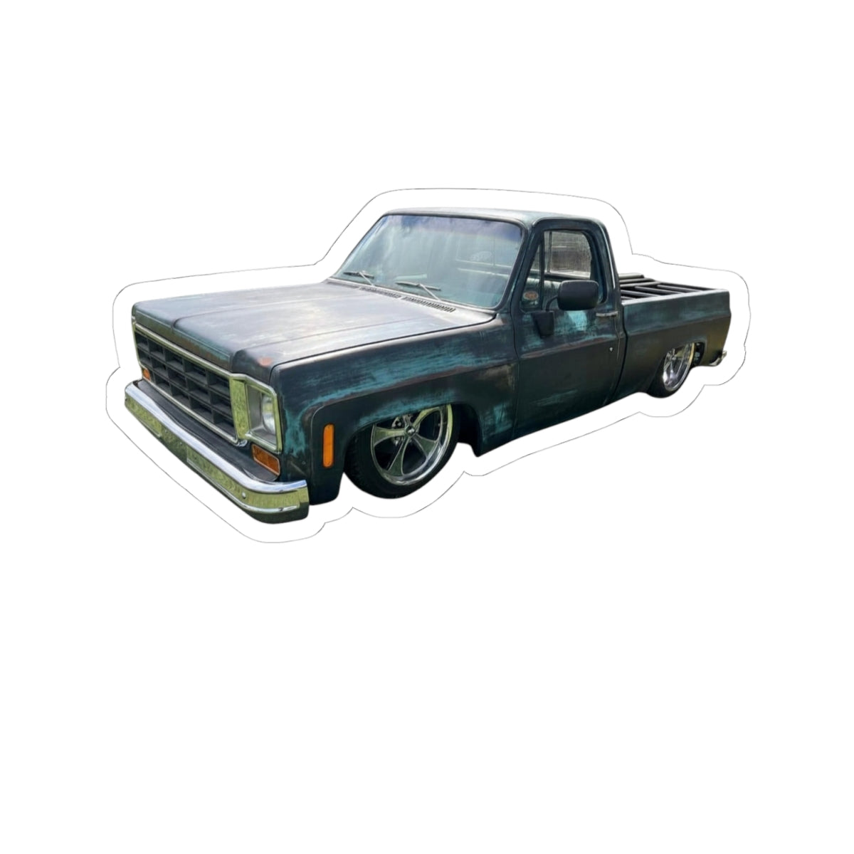 Lowered Classic Pickup Truck sticker